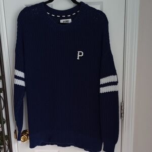 💙 VS Pink Oversized Navy Sweater – Size Medium – Collegiate Varsity Style